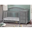 AFG Baby Furniture Kali II Wood 4-in-1 Convertible Crib and Changer in Gray