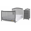 AFG Baby Furniture Kali II Wood 4-in-1 Convertible Crib and Changer in Gray
