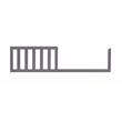 AFG Baby Furniture Kali II Wood 4-in-1 Convertible Crib and Changer in Gray