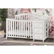 AFG Baby Furniture Kali II Wood 4-in-1 Convertible Crib and Changer in White