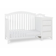 AFG Baby Furniture Kali II Wood 4-in-1 Convertible Crib and Changer in White