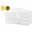 AFG Baby Furniture Kali II Wood 4-in-1 Convertible Crib and Changer in White