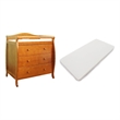 AFG Grace 3-Drawer Changing Table with Changing Pad Pecan