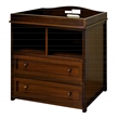 AFG Baby Furniture Leila 2-Drawer Changing Table with Changing Pad in Espresso