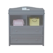 AFG Baby Furniture Leila 2-Drawer Changing Table with Changing Pad in Gray