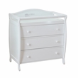 AFG Baby Furniture Grace 3-Drawer Changing Table with Changing Pad in White