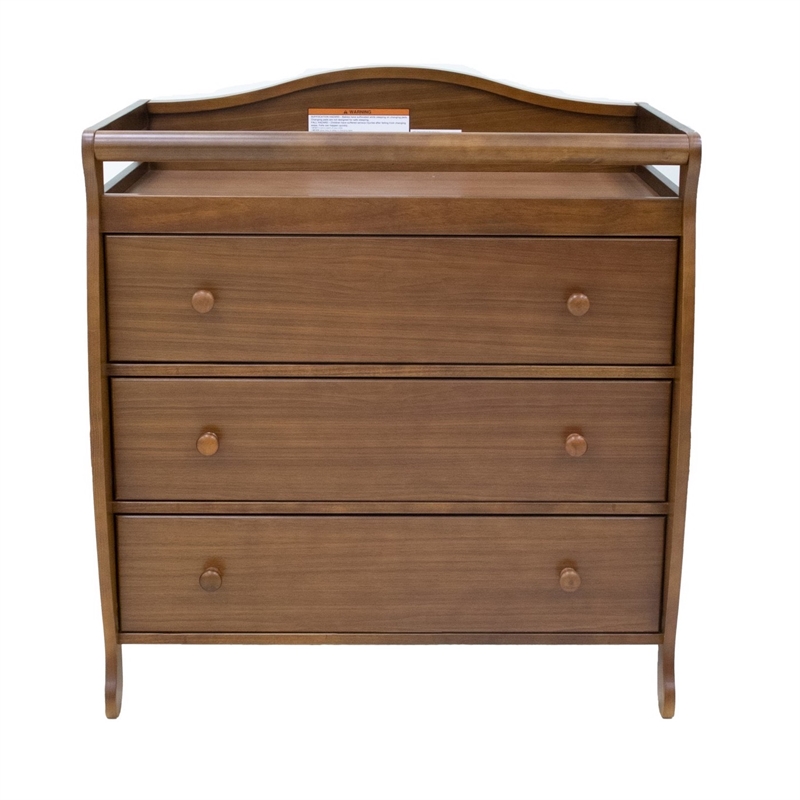 AFG Baby Furniture Grace 3-Drawer Changing Table w/ Fabric Cover Pad - Espresso