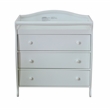 AFG Baby Furniture Grace 3-Drawer Changing Table with Fabric Cover Pad in White