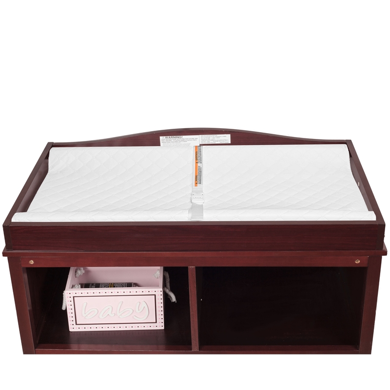 AFG Baby Furniture Leila 2-Drawer Changing Table with Changing Pad in Espresso