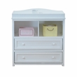 AFG Baby Furniture Leila 2-Drawer Changing Table with Changing Pad in White