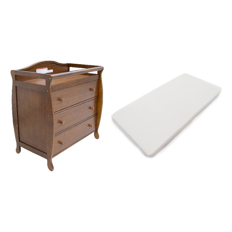 AFG Baby Furniture Grace 3-Drawer Changing Table with Changing Pad in Espresso