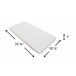 AFG Baby Furniture Mila Vinyl & Polyester Fiber Bassinet Mattress Pad in White