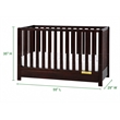 AFG Baby Furniture Emma 4-in-1 Convertible Crib with Drawer Espresso