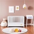 AFG Baby Furniture Emma 4-in-1 Convertible Crib with Drawer White