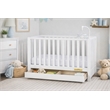 AFG Baby Furniture Emma 4-in-1 Convertible Crib with Drawer White