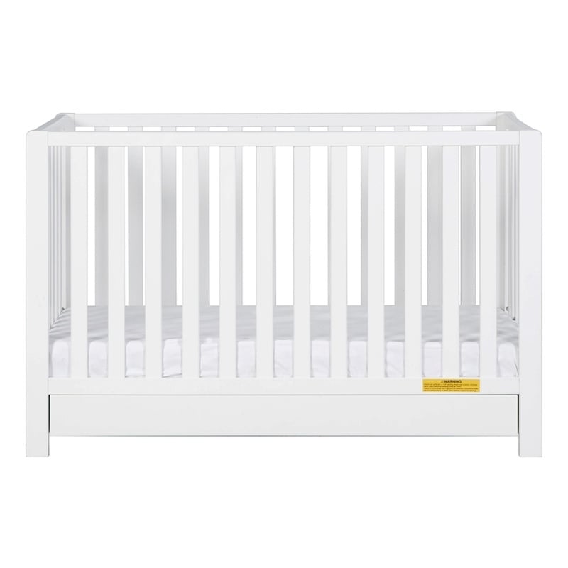 AFG Baby Furniture Emma 4-in-1 Convertible Crib with Drawer White