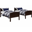CR Wooden Kids Twin Over Twin Bunk Bed Espresso