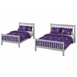 BR Wooden Kids Twin Over Full Bunk Bed Gray