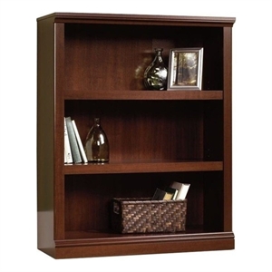Catania Engineered Wood 3 Shelf Bookcase in Select Cherry Finish