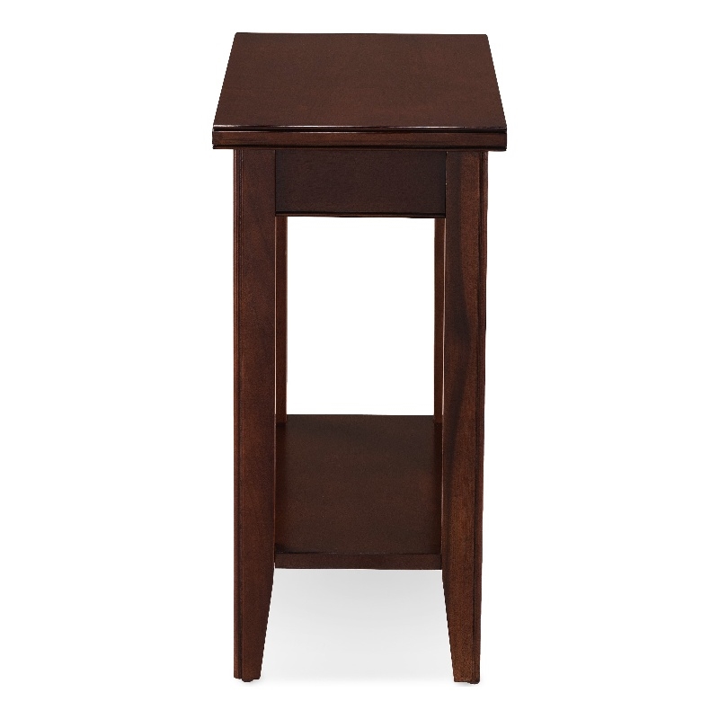 Catania Solid Wood Rectangular End Table in Chocolate Cherry