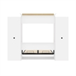 Catania Wood Queen Murphy Bed and 2 Organizers with Drawers in White