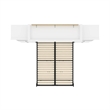 Catania Wood Queen Murphy Bed and 2 Organizers with Drawers in White