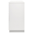 Catania 6-Drawer Contemporary Wood Dresser with Chrome Legs in Glossy White