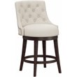 Catania 25 Wood Contemporary Counter Stool in Brown/Cream Finish