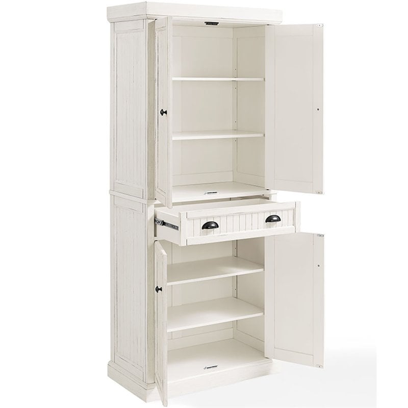 Catania Modern / Contemporary 4 Door Coastal Pantry in White