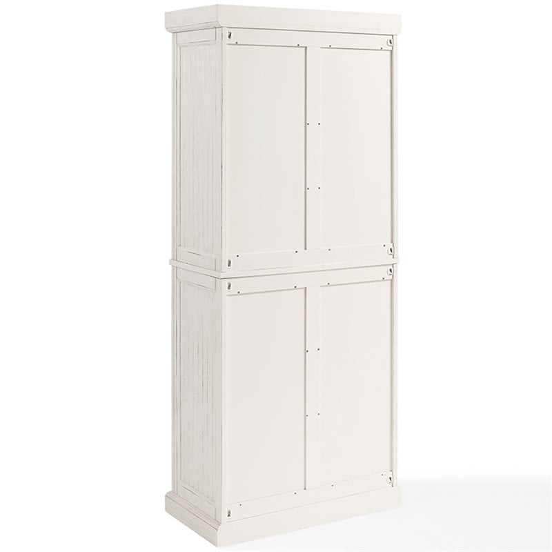 Catania Modern / Contemporary 4 Door Coastal Pantry in White