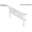 Catania Queen Solid Wood Panel Headboard with Device Charger in White