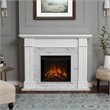 Catania Modern / Contemporary Electric Fireplace in White Marble