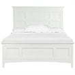 Catania Relaxed Traditional Soft White Finish King Panel Bed