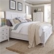 Catania Relaxed Traditional Soft White Finish King Panel Bed