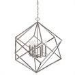 Catania 6-Light Steel and Crystal Cube Pendant Light in Nickel