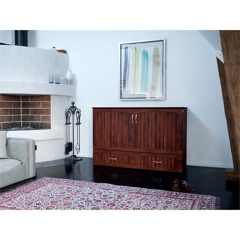 Catania Traditional Solid Wood Bed Chest with Mattress in Walnut