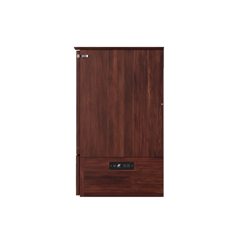 Catania Traditional Solid Wood Bed Chest with Mattress in Walnut