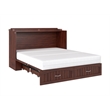 Catania Traditional Solid Wood Bed Chest with Mattress in Walnut