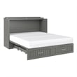 Catania Traditional Solid Wood Bed Chest with USB Charging Station in Gray