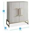 Catania Modern Silver Faux Marble and Gold Metal Base Wine Cabinet