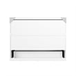 Catania Modern Wood Full Murphy Bed Chest with Mattress in White