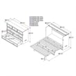 Catania Modern Wood Full Murphy Bed Chest with Mattress in White
