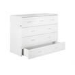 Catania Modern Wood Full Murphy Bed Chest with Mattress in White