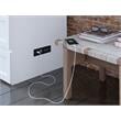 Catania Modern Wood Full Murphy Bed Chest with Mattress in White