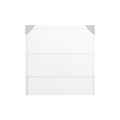 Catania Modern Wood Twin XL Murphy Bed Chest with Mattress in White