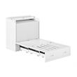 Catania Modern Wood Twin XL Murphy Bed Chest with Mattress in White