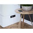 Catania Modern Wood Twin XL Murphy Bed Chest with Mattress in White