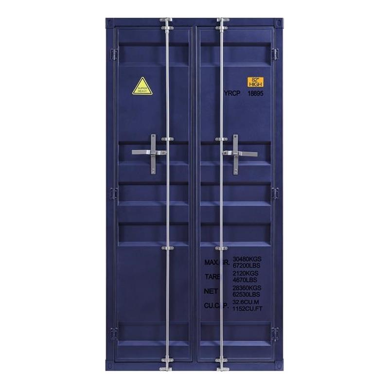 Catania Modern / Contemporary Catania Cargo Wardrobe (Double Door) in Blue