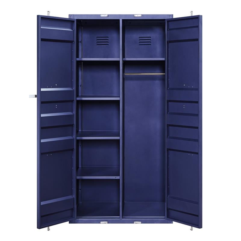 Catania Modern / Contemporary Catania Cargo Wardrobe (Double Door) in Blue