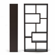 Catania Contemporary Wood 10-Shelf Bookcase in Walnut Finish